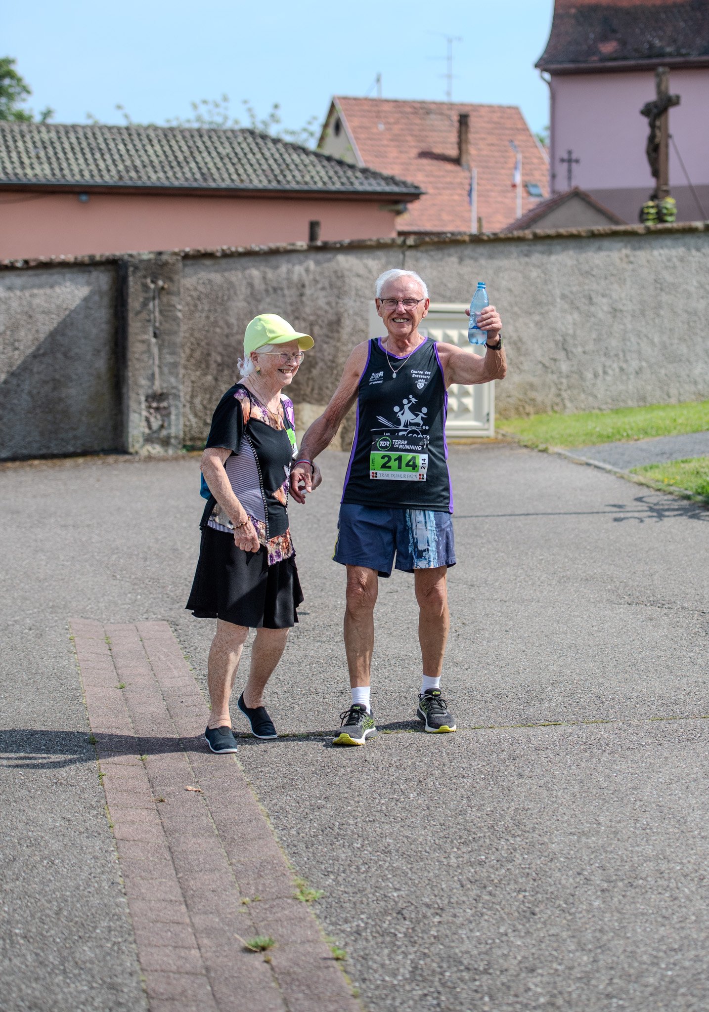 Avant le départ du Trail du mur Païen 2024 à St Nabor